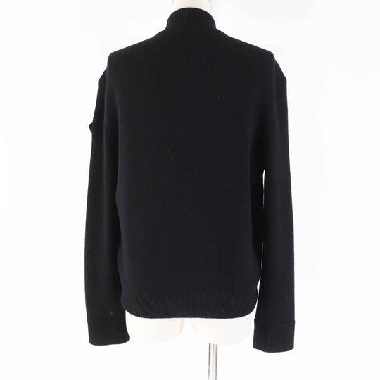 MONCLER Down jacket Surface: 100% polyester, Main: 100% wool black CARDIGAN Women S Used Authentic