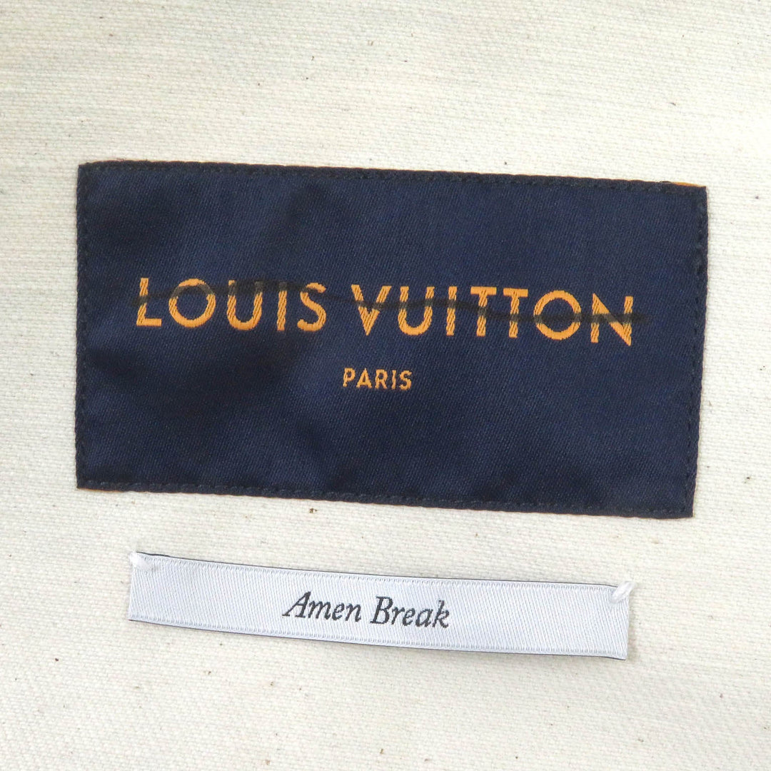 LOUIS VUITTON Denim Jacket 1A9T10 Main: 100% cotton, part: cowhide multicolor landscape mens 48 Used Authentic