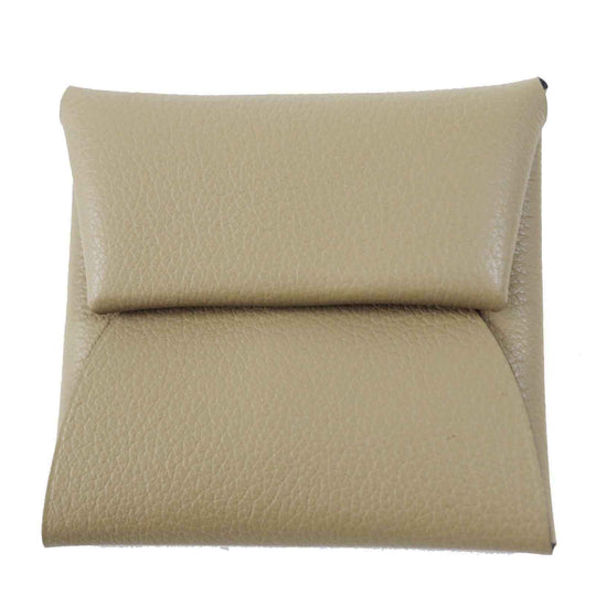 HERMES Coin case Main: Evercolor beige marfa Bastia Women Used Authentic