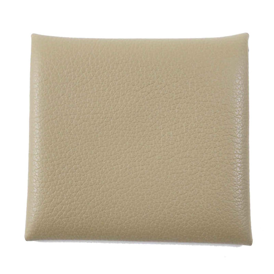 HERMES Coin case Main: Evercolor beige marfa Bastia Women Used Authentic