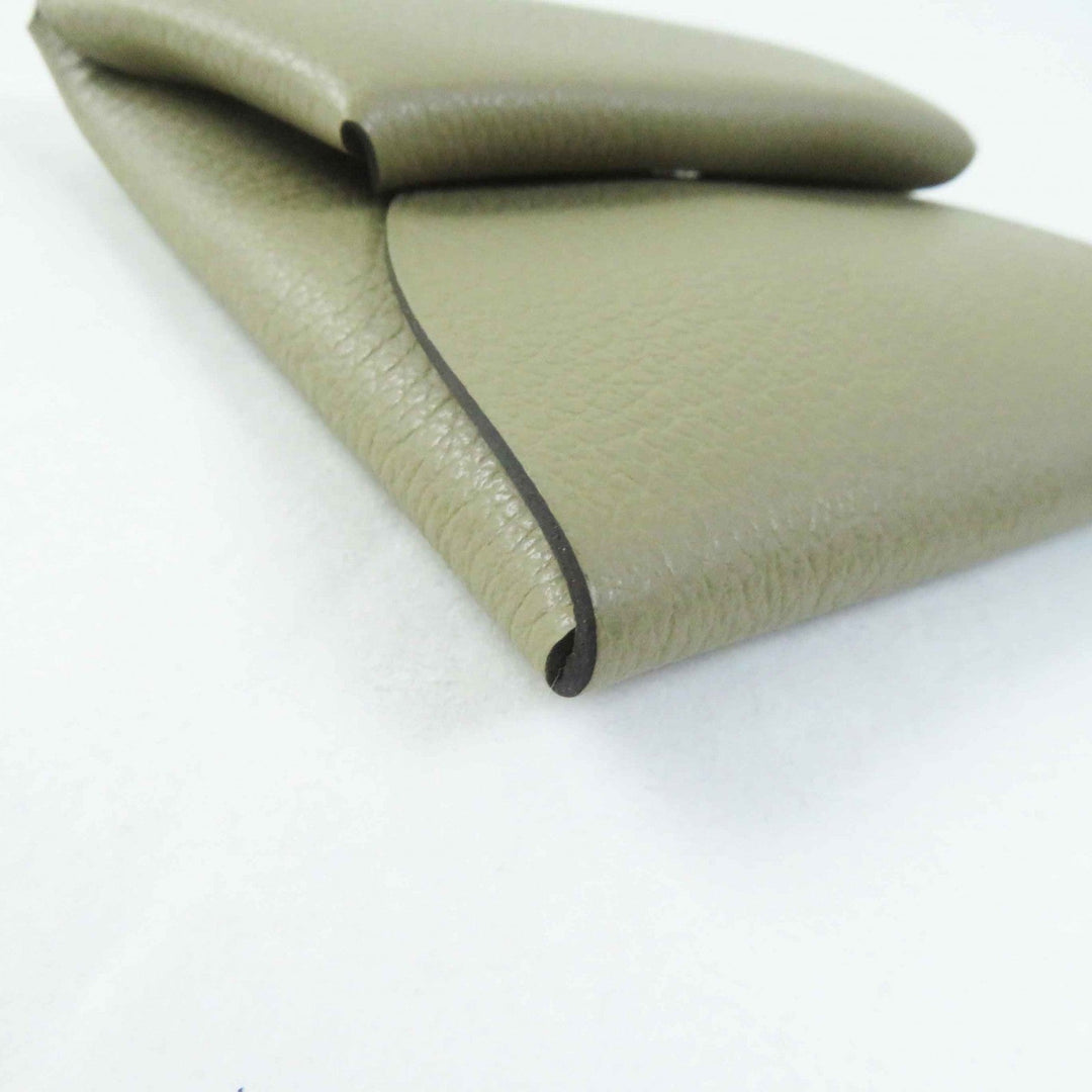 HERMES Coin case Main: Evercolor beige marfa Bastia Women Used Authentic