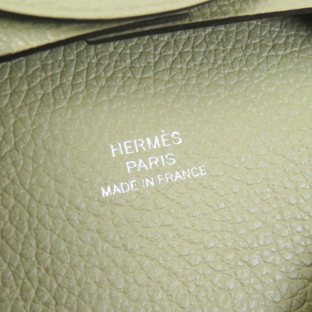 HERMES Coin case Main: Evercolor beige marfa Bastia Women Used Authentic
