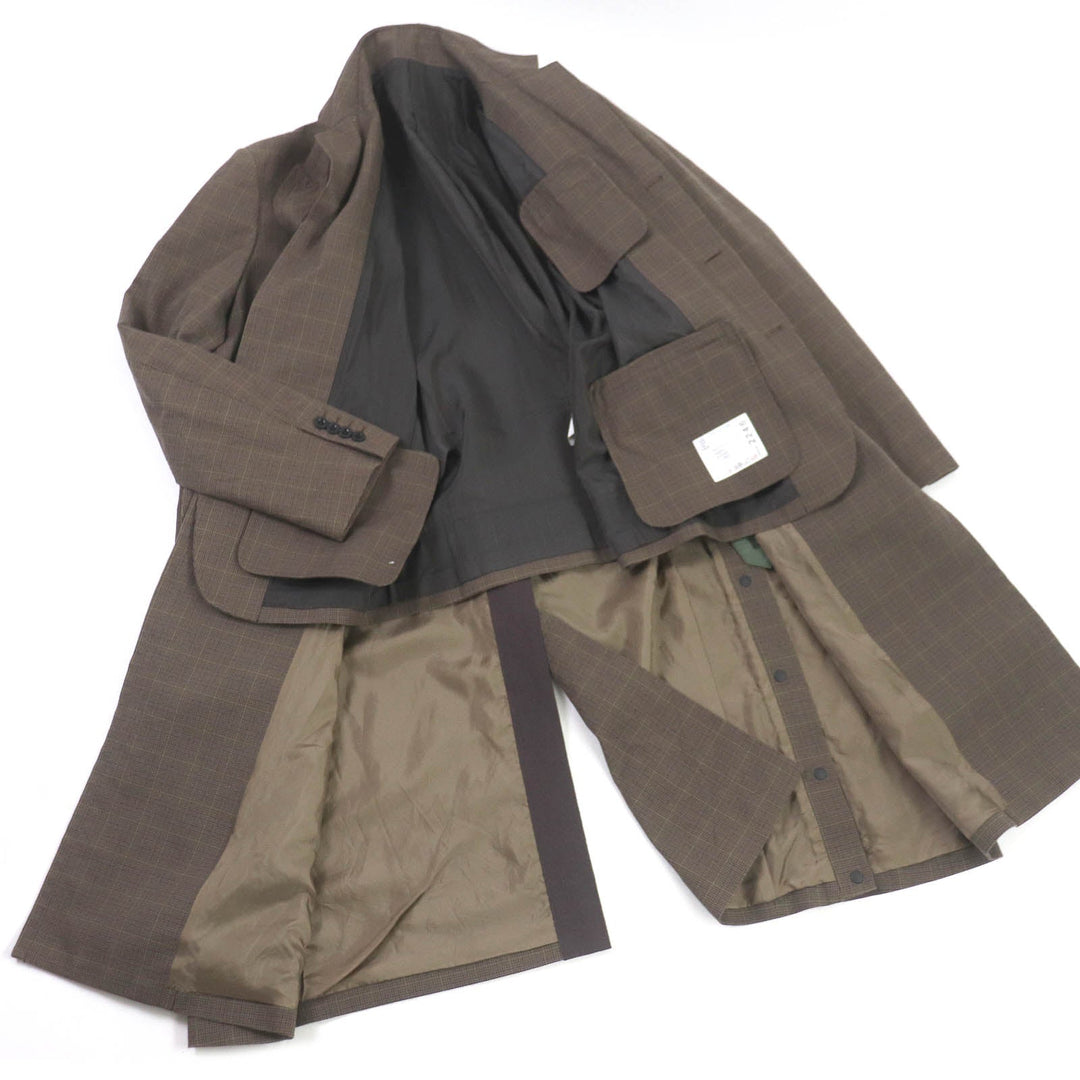 Sacai coat 20-02246M Outer: 100% cotton, Lining: Cupra, Part: 90% wool, Part: 10% nylon Brown mens 2 Used Authentic