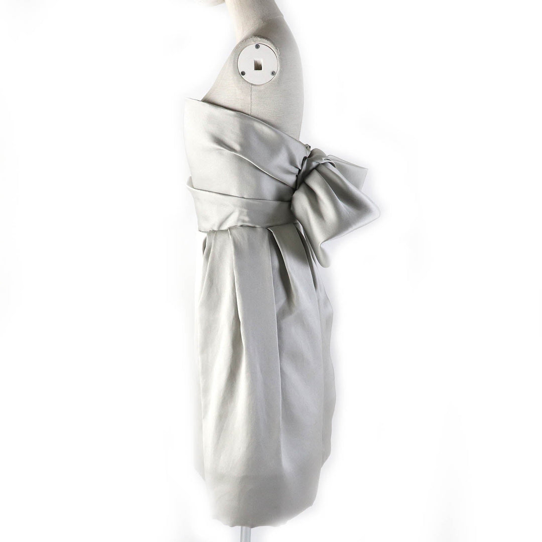 LANVIN one piece Outer: 70% polyester, Outer: 30% silk, Lining: 100% silk Light gray Women 38 Used Authentic