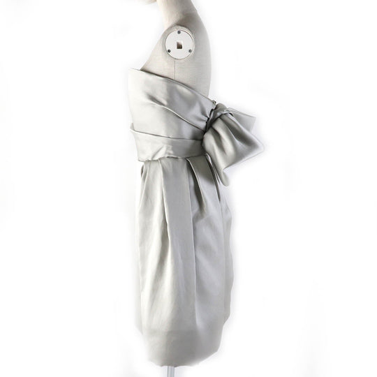 LANVIN one piece Outer: 70% polyester, Outer: 30% silk, Lining: 100% silk Light gray Women 38 Used Authentic