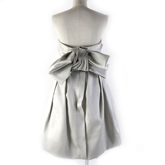 LANVIN one piece Outer: 70% polyester, Outer: 30% silk, Lining: 100% silk Light gray Women 38 Used Authentic