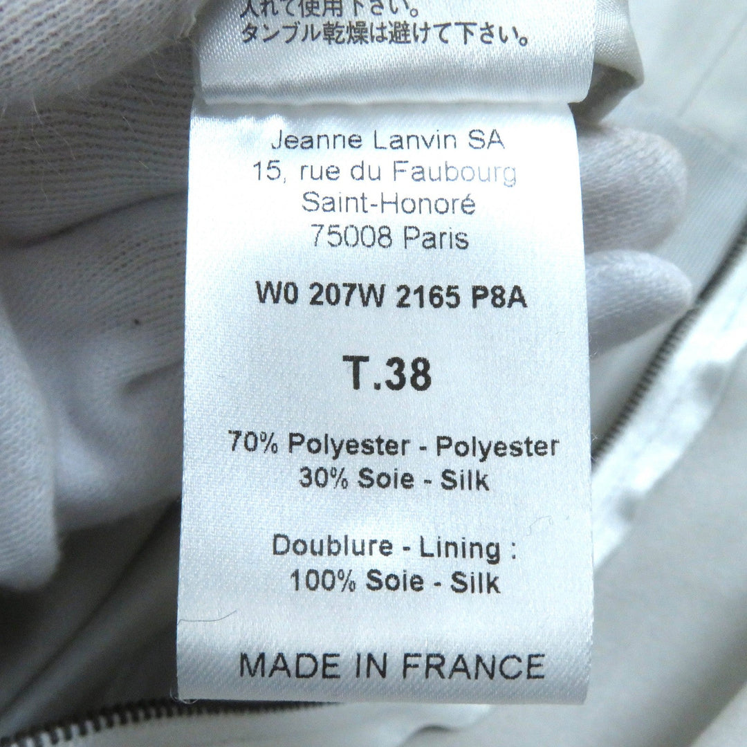 LANVIN one piece Outer: 70% polyester, Outer: 30% silk, Lining: 100% silk Light gray Women 38 Used Authentic