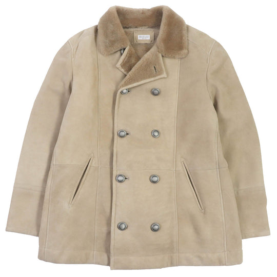Brunello Cucinelli Mouton coat MPMSC1651 Main: 100% mouton, part: 100% cotton beige mens L Used Authentic