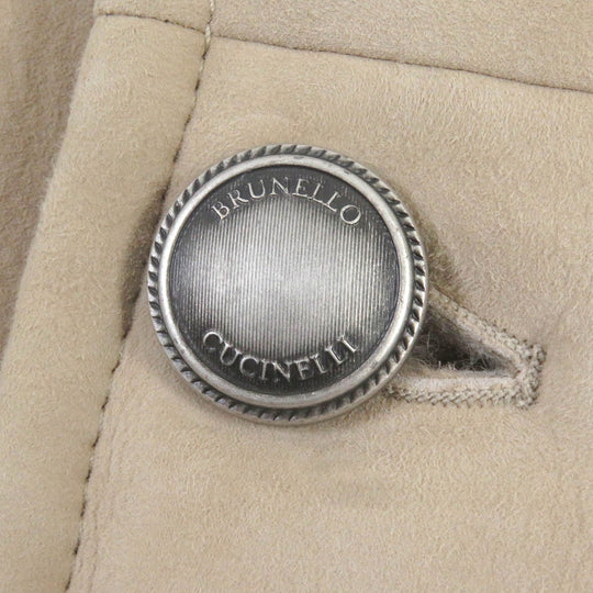 Brunello Cucinelli Mouton coat MPMSC1651 Main: 100% mouton, part: 100% cotton beige mens L Used Authentic