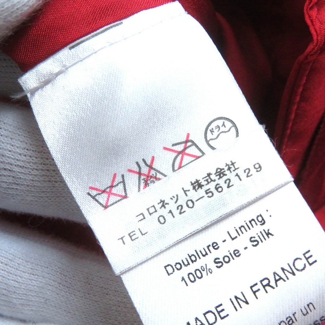 LANVIN one piece Outer: 56% polyester, Outer: 19% silk, Outer: 25% acetate, Lining: 100% silk Red Women 36 Used Authentic