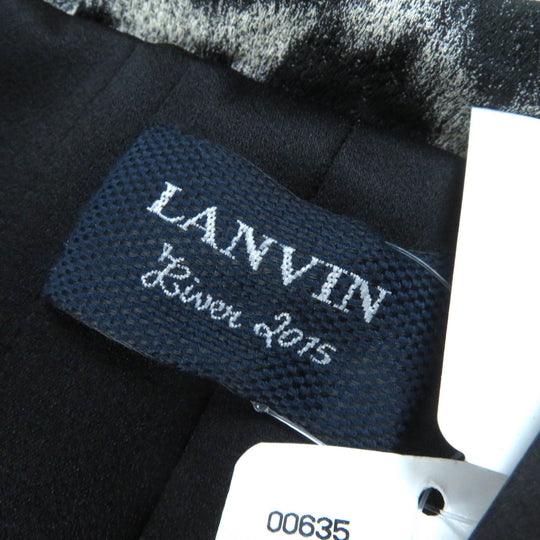 LANVIN one piece Outer: 100% polyester, Outer: 26% rayon, Outer: 40% acetate, Outer: 4% polyurethane, Lining: 100% silk Black Grey Women 34 Used Authentic