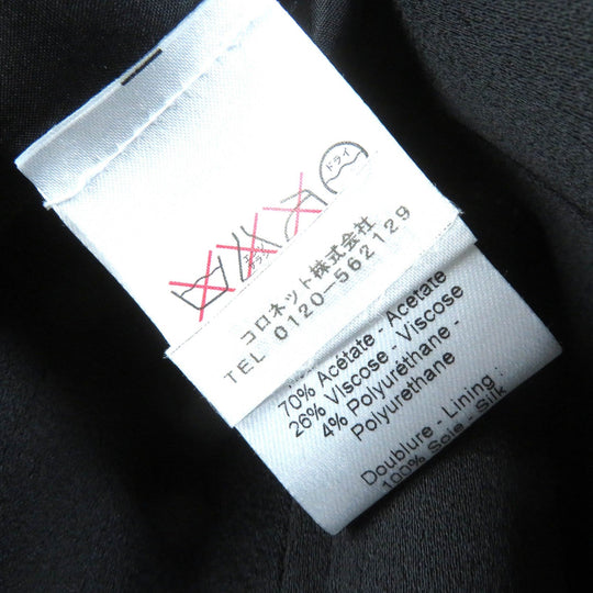 LANVIN one piece Outer: 100% polyester, Outer: 26% rayon, Outer: 40% acetate, Outer: 4% polyurethane, Lining: 100% silk Black Grey Women 34 Used Authentic