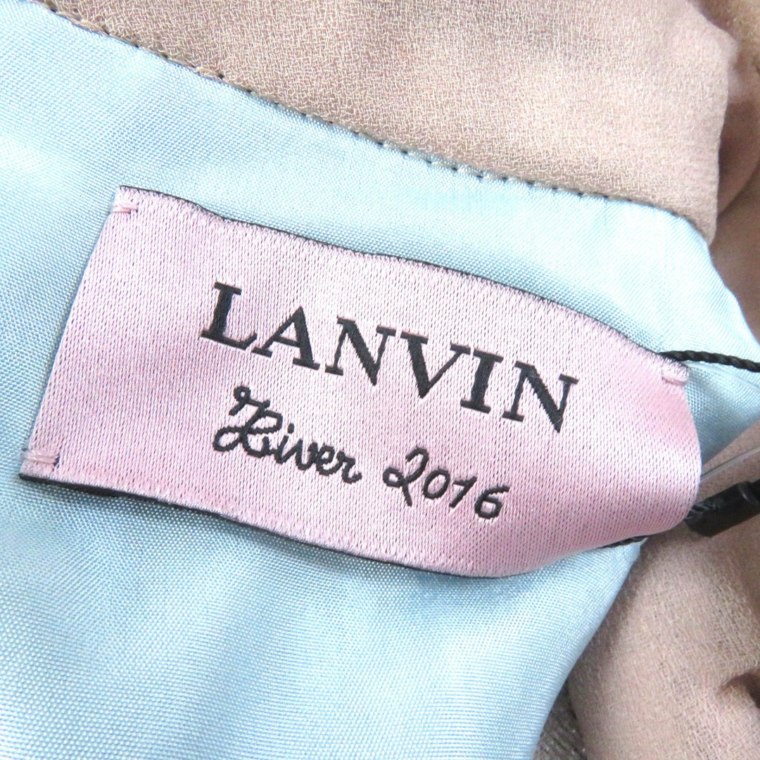 LANVIN one piece Outer material: 100% polyester, Outer material: 20% polyamide, Outer material: 21% polyester, Outer material: 59% rayon, Part: 100% silk Light blue type Black type Women 36 Used Authentic