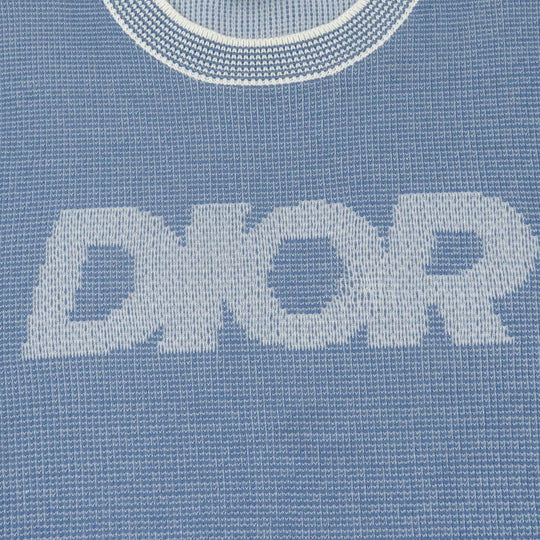 Dior HOMME Short sleeve knit 393M653AT563 Main: 62% cotton, Main: 38% polyester blue mens XL Used Authentic