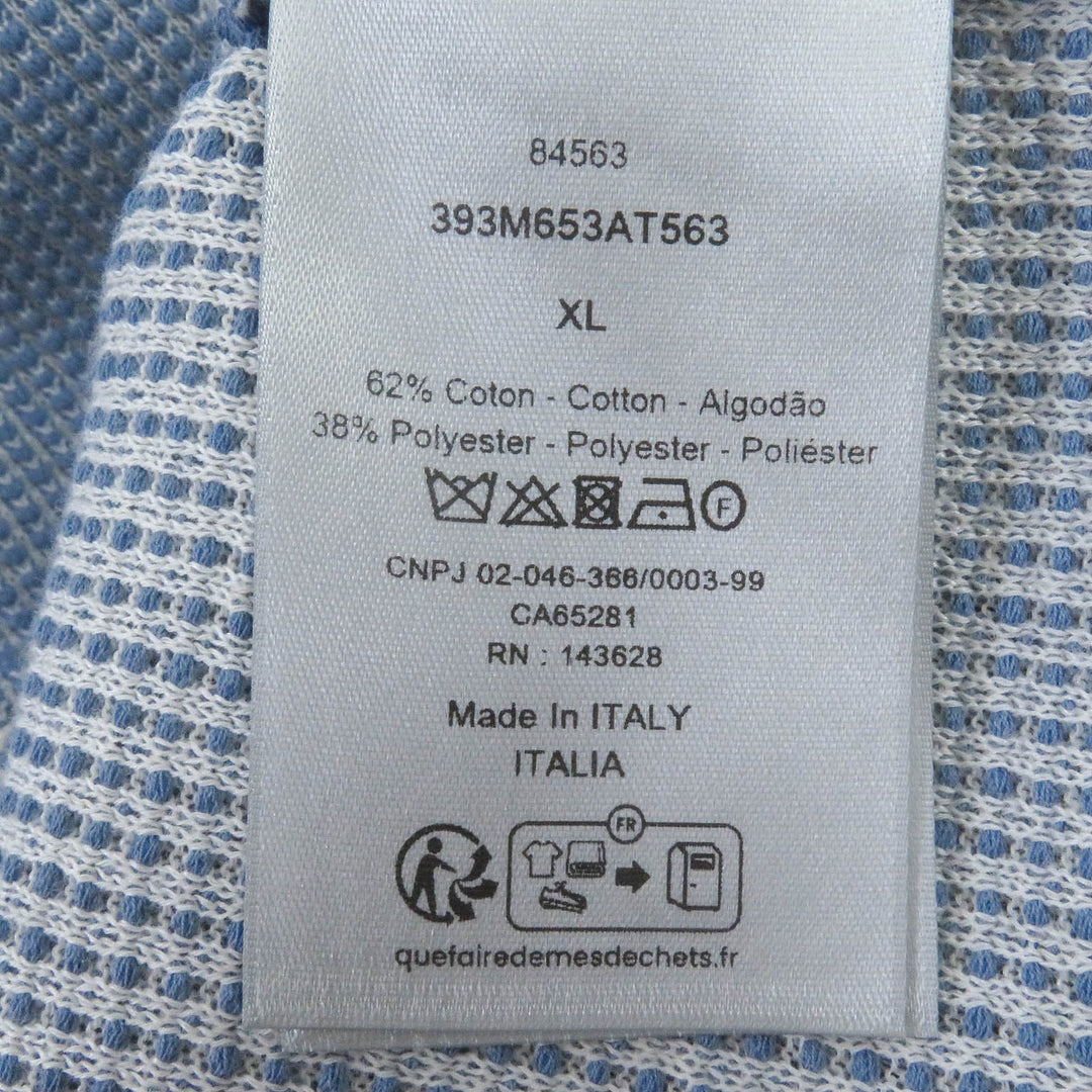 Dior HOMME Short sleeve knit 393M653AT563 Main: 62% cotton, Main: 38% polyester blue mens XL Used Authentic