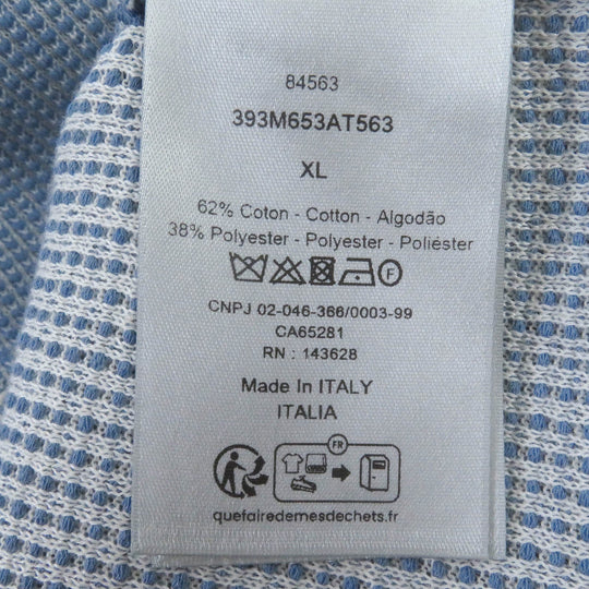 Dior HOMME Short sleeve knit 393M653AT563 Main: 62% cotton, Main: 38% polyester blue mens XL Used Authentic