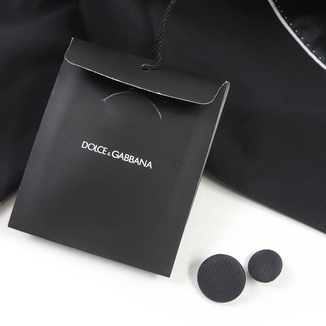 DOLCE&GABBANA tailored jacket G2PO0T Outer: 98% virgin wool, Outer: 2% elastane (polyurethane), Lining: 100% silk black mens 48 Used Authentic