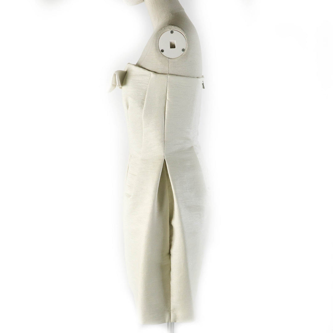 LANVIN one piece Outer: 21% polyamide, Outer: 71% cotton, Outer: 5% polyester, Outer: 3% silk, Lining: 100% silk light beige Women 36 Used Authentic