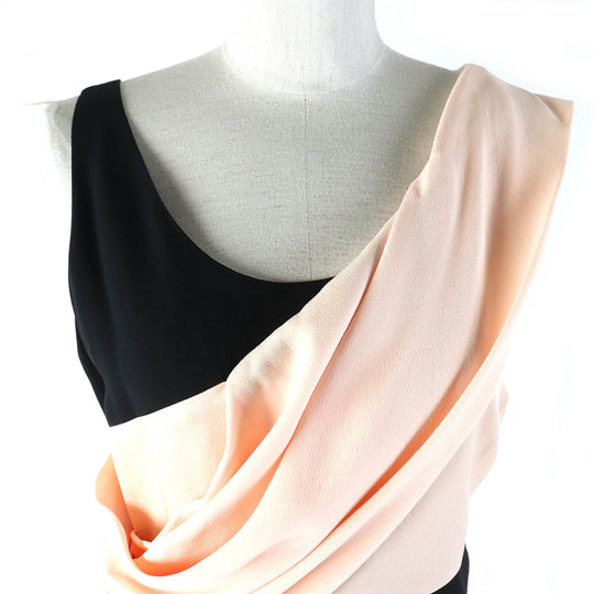 LANVIN one piece Outer: 70% rayon, Outer: 30% acetate, Outer: 70% rayon, Outer: 30% acetate, Lining: 100% silk Pink beige black Women 36 Used Authentic