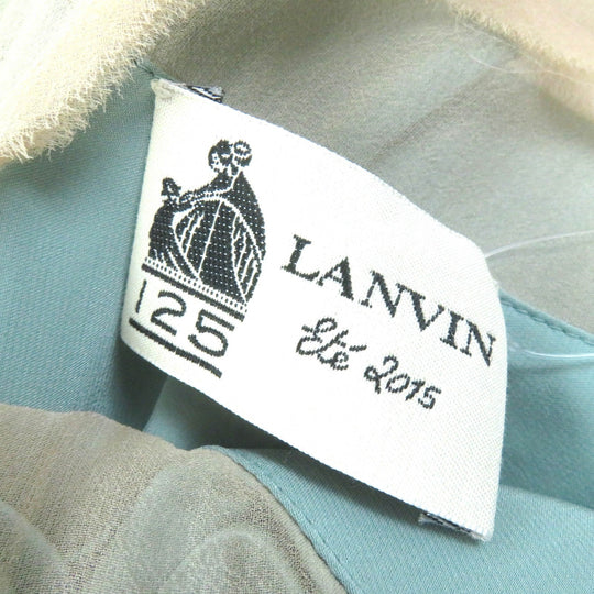 LANVIN one piece Outer material: 100% silk, Outer material: 100% silk Light Green Beige Black Women 34 Used Authentic