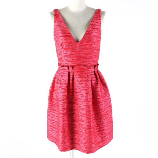 LANVIN one piece Outer: 11% polyamide, Outer: 39% polyester, Outer: 25% wool, Outer: 25% acrylic, Lining: 100% silk Red pink type Women 34 Used Authentic