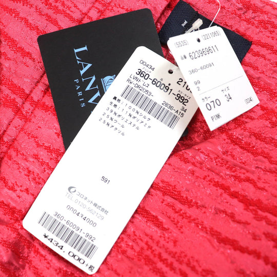 LANVIN one piece Outer: 11% polyamide, Outer: 39% polyester, Outer: 25% wool, Outer: 25% acrylic, Lining: 100% silk Red pink type Women 34 Used Authentic