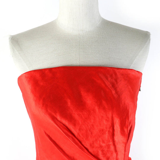 LANVIN one piece Outer: 70% linen, Outer: 30% cupra, Outer: 73% polyamide, Outer: 27% elastane, Lining: 100% silk Red Women 38 Used Authentic