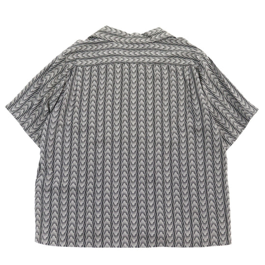 CELINE Short sleeve shirt 2C036881H Main: 100% rayon Black White All-over pattern mens 40 Used Authentic