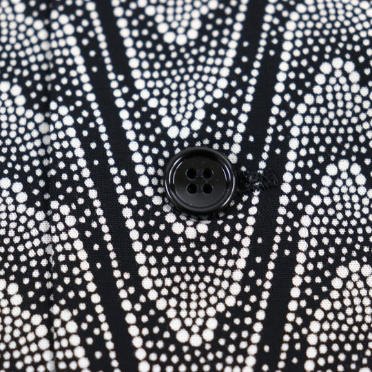 CELINE Short sleeve shirt 2C036881H Main: 100% rayon Black White All-over pattern mens 40 Used Authentic