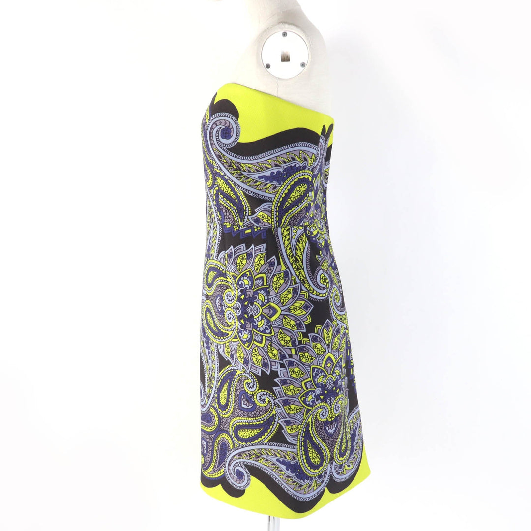 LANVIN one piece Main: 58% polyester, Main: 29% elastane, Main: 13% polyamide, Lining: 100% silk Yellow Blue type Women 34 Used Authentic