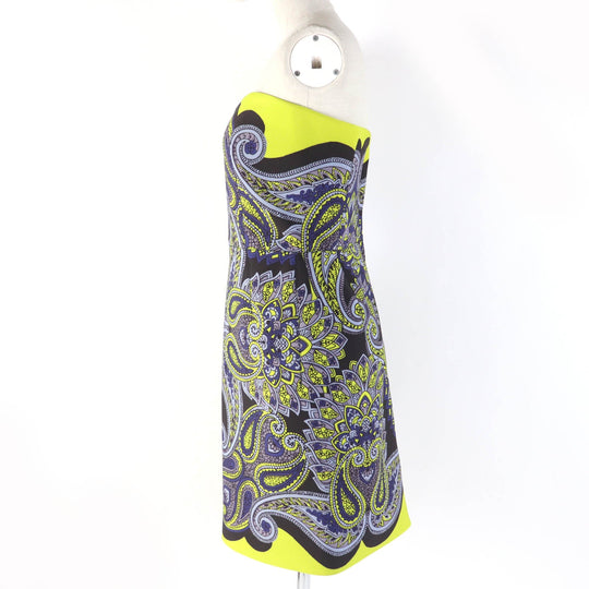 LANVIN one piece Main: 58% polyester, Main: 29% elastane, Main: 13% polyamide, Lining: 100% silk Yellow Blue type Women 34 Used Authentic