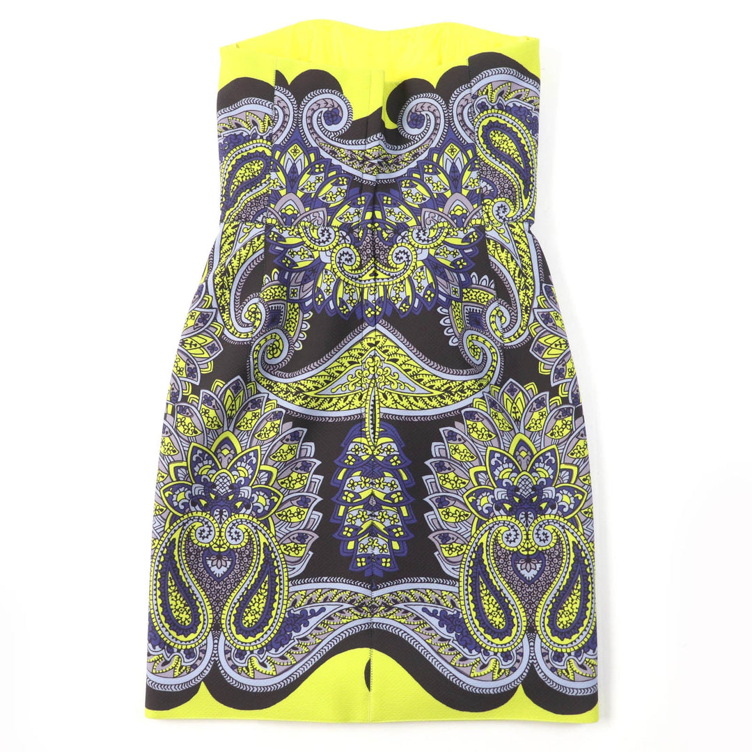 LANVIN one piece Main: 58% polyester, Main: 29% elastane, Main: 13% polyamide, Lining: 100% silk Yellow Blue type Women 34 Used Authentic