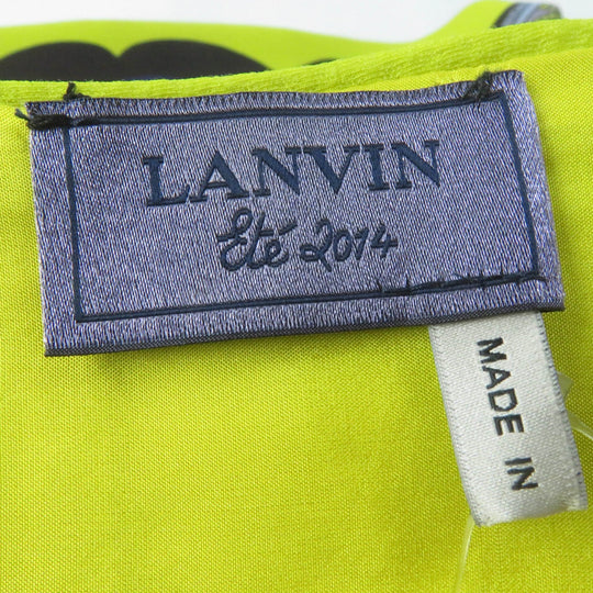 LANVIN one piece Main: 58% polyester, Main: 29% elastane, Main: 13% polyamide, Lining: 100% silk Yellow Blue type Women 34 Used Authentic