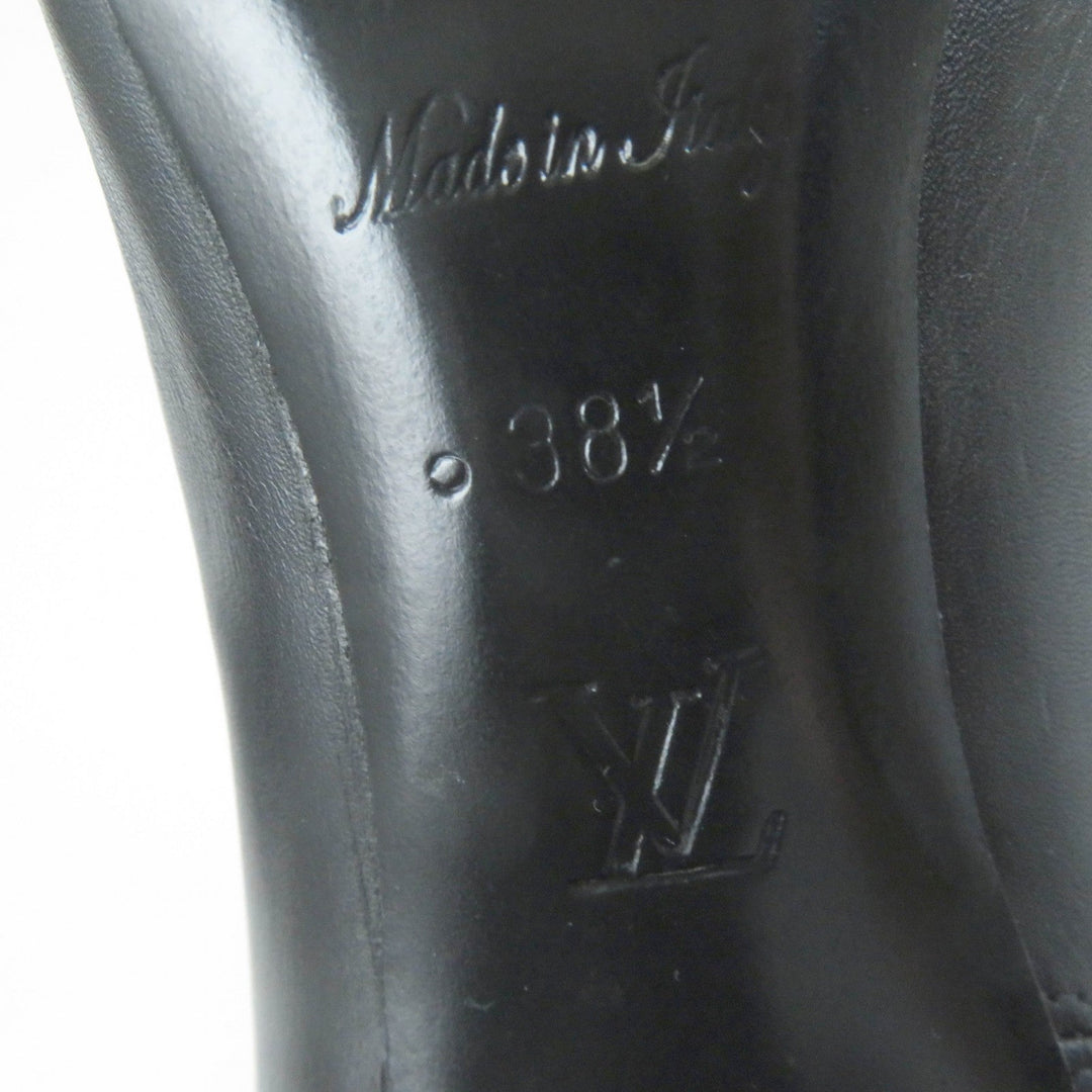 LOUIS VUITTON short boots Main: Leather black Women 38 1/2 Used Authentic
