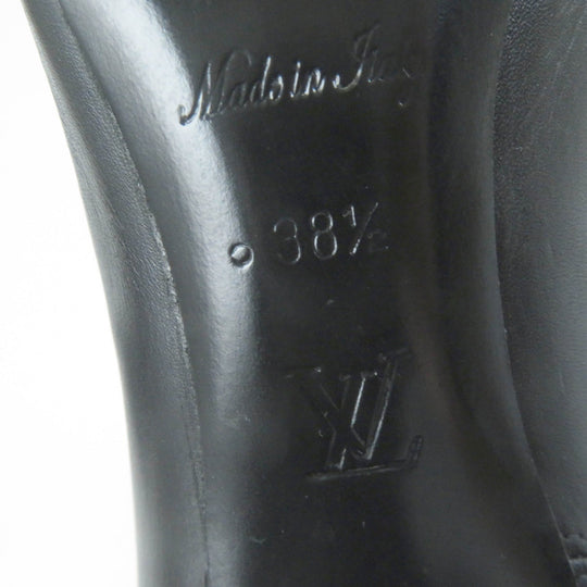LOUIS VUITTON short boots Main: Leather black Women 38 1/2 Used Authentic