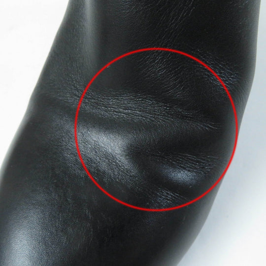 LOUIS VUITTON short boots Main: Leather black Women 38 1/2 Used Authentic