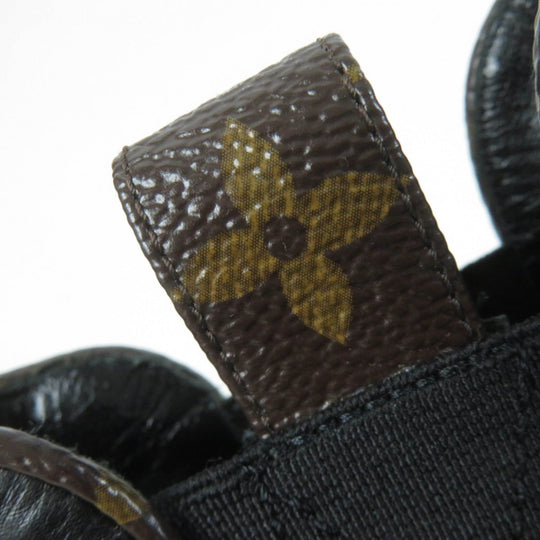 LOUIS VUITTON short boots Main: Leather black Women 38 1/2 Used Authentic