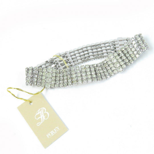FOXEY bracelet Main: Cubic zirconia Crystal Silver Women Used Authentic