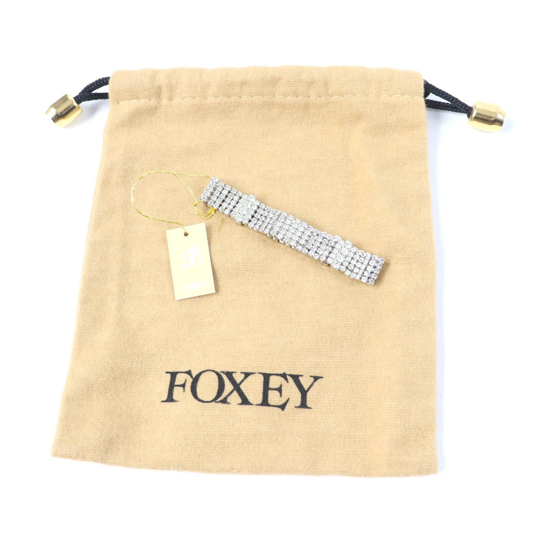 FOXEY bracelet Main: Cubic zirconia Crystal Silver Women Used Authentic