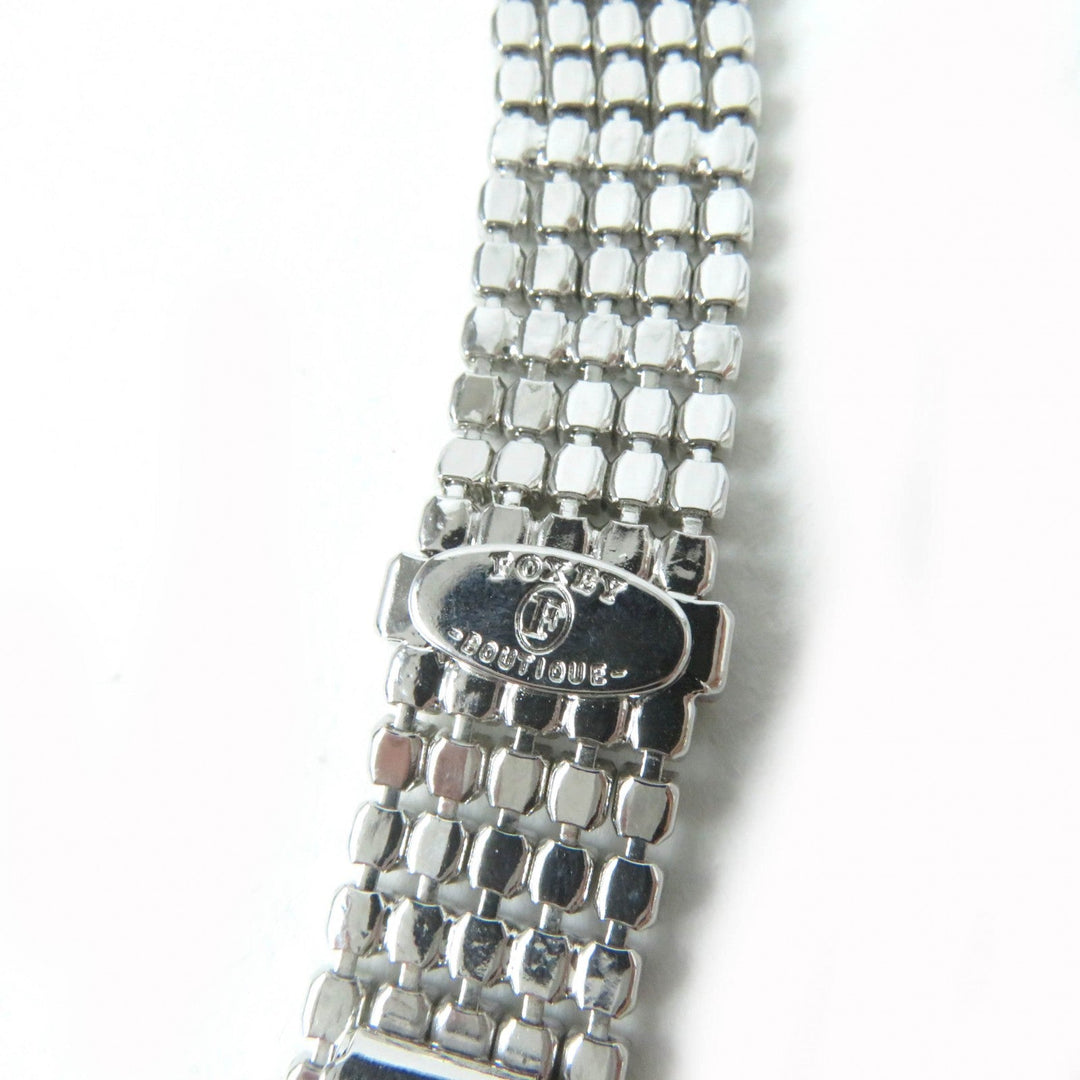 FOXEY bracelet Main: Cubic zirconia Crystal Silver Women Used Authentic
