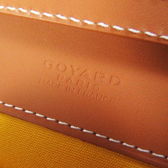 GOYARD Shoulder Bag Main: PVC, Part: Calfskin, Part: Wood Black brown white Monte Carlo PM Women Used Authentic