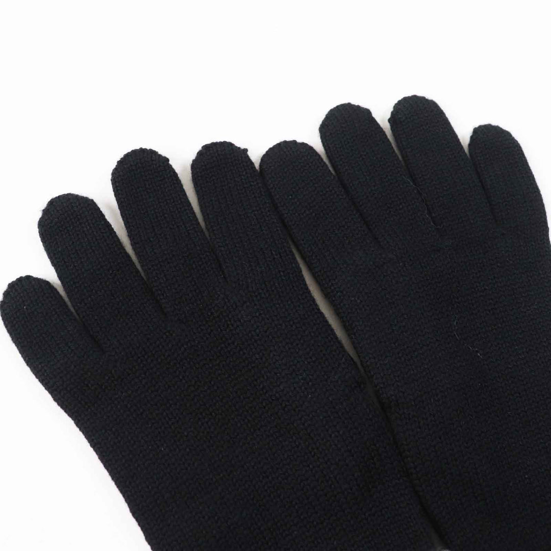 CHANEL gloves Main: 73% wool, 19% cashmere, 4% silk, 2% nylon, 1% polyester Black White Two-piece set Women Used Authentic