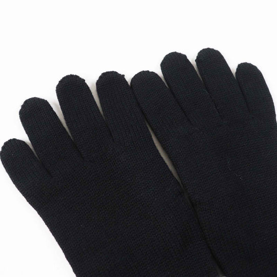 CHANEL gloves Main: 73% wool, 19% cashmere, 4% silk, 2% nylon, 1% polyester Black White Two-piece set Women Used Authentic