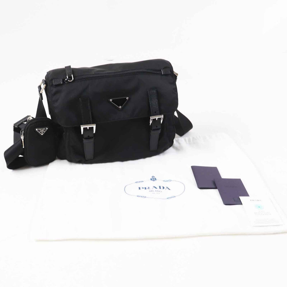 PRADA Shoulder Bag 1BD953 Main: Nylon black RE-NYLON Women Used Authentic