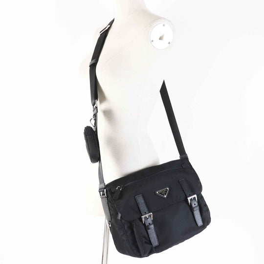 PRADA Shoulder Bag 1BD953 Main: Nylon black RE-NYLON Women Used Authentic
