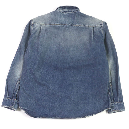 BALENCIAGA Long sleeve shirt 678363 Main: 100% cotton, Part: 100% polyester Indigo blue mens S Used Authentic