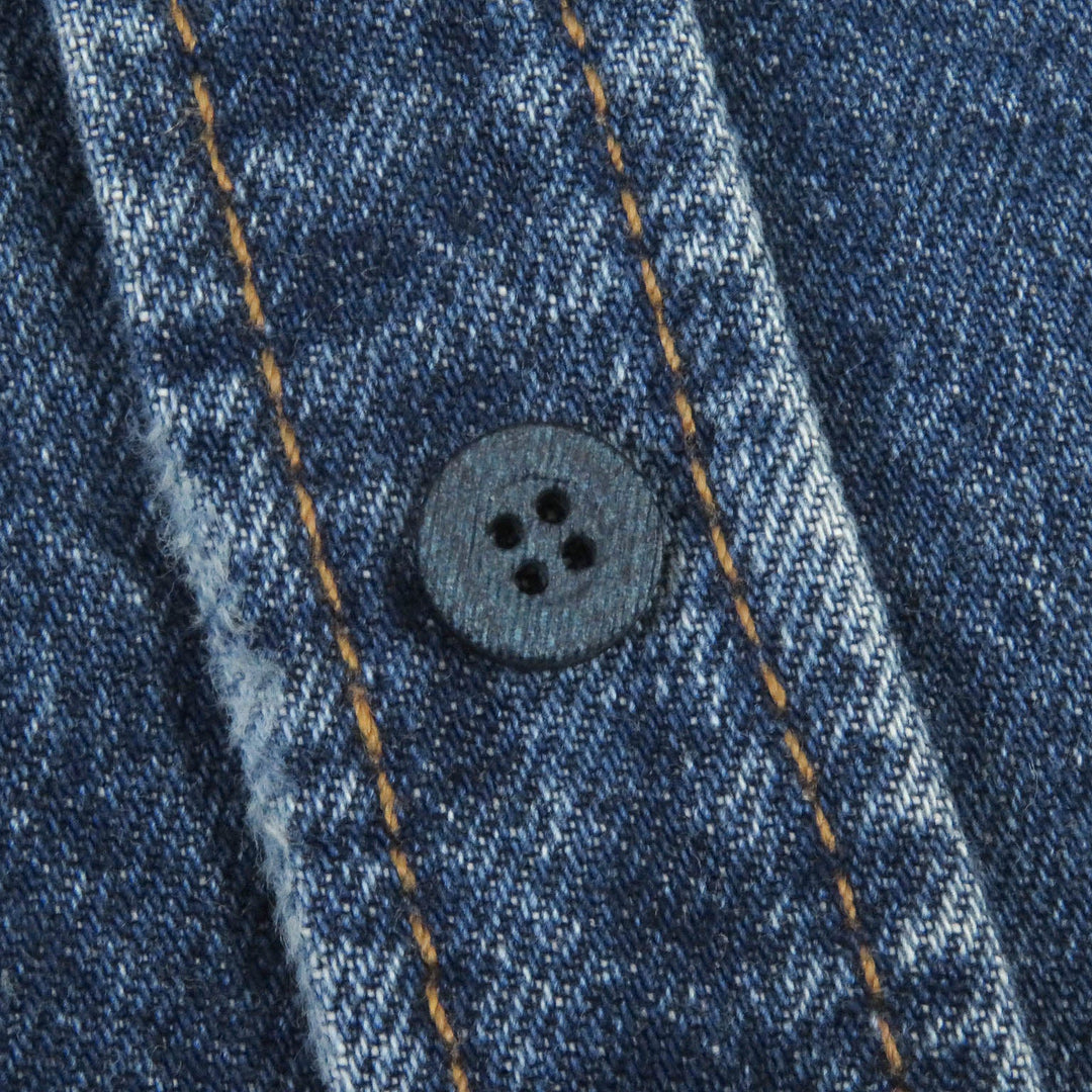 BALENCIAGA Long sleeve shirt 678363 Main: 100% cotton, Part: 100% polyester Indigo blue mens S Used Authentic