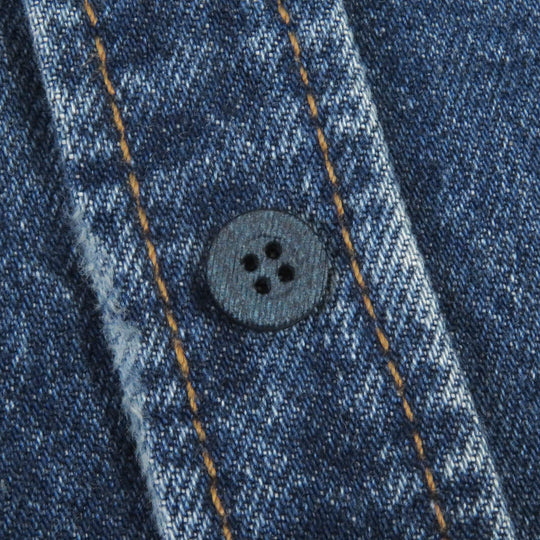BALENCIAGA Long sleeve shirt 678363 Main: 100% cotton, Part: 100% polyester Indigo blue mens S Used Authentic