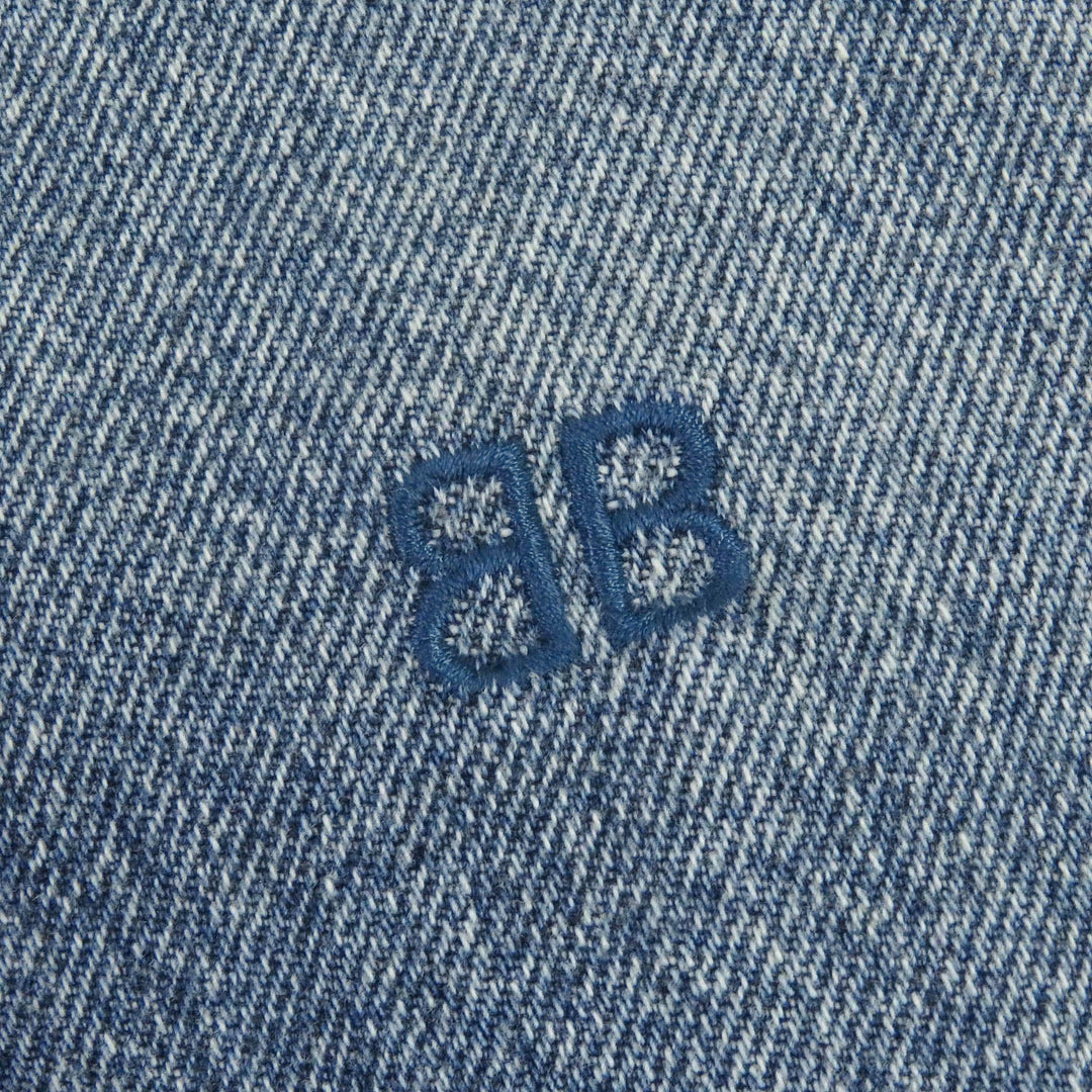 BALENCIAGA Long sleeve shirt 678363 Main: 100% cotton, Part: 100% polyester Indigo blue mens S Used Authentic
