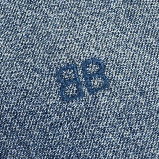 BALENCIAGA Long sleeve shirt 678363 Main: 100% cotton, Part: 100% polyester Indigo blue mens S Used Authentic